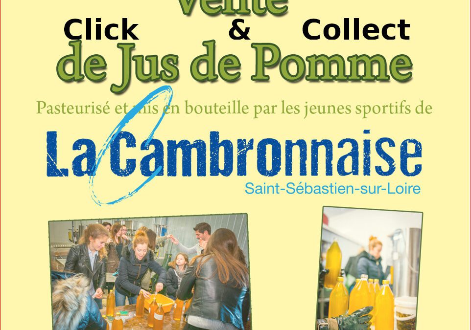 Jus de pommes -Click & Collect – 30 Janvier 2022